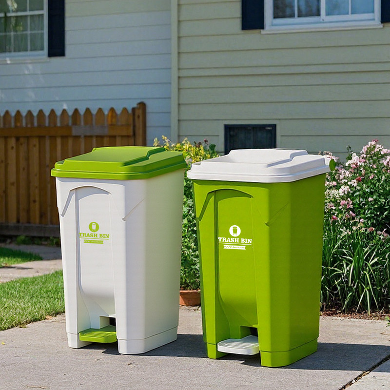 Commercial Kitchen Bin - Large Outdoor Step Trash Can, Heavy
