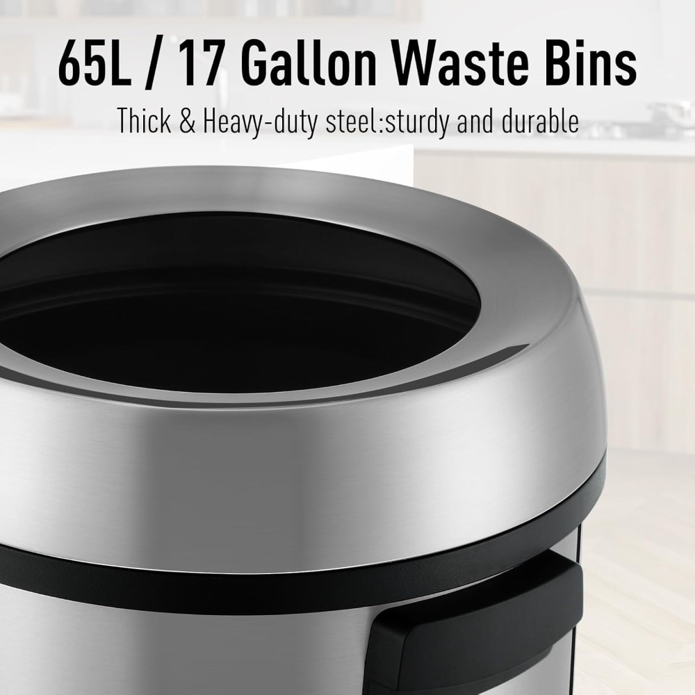 65L/17Gal Heavy Duty Open Top  - огляд і ціна Commercial Kitchen Bin